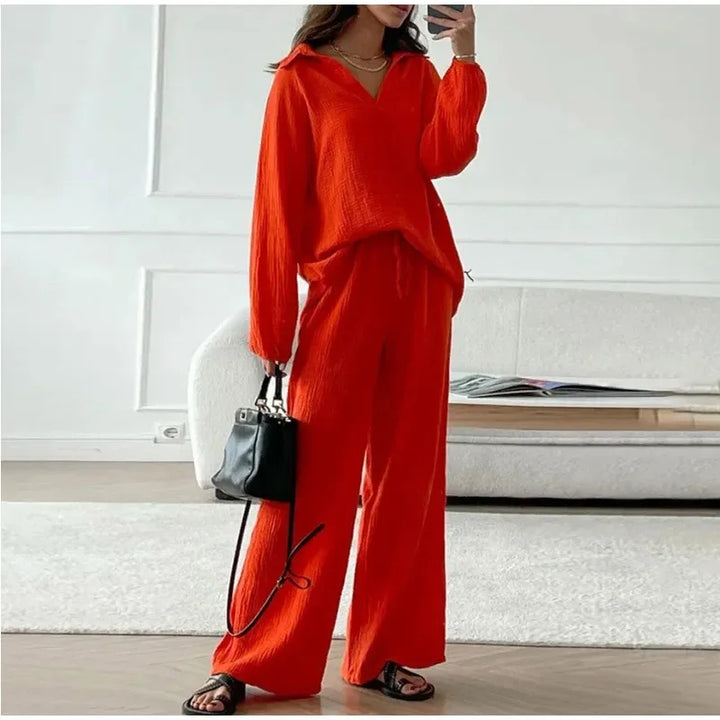 Mira Button-Up skjorta &amp; Culottes Set