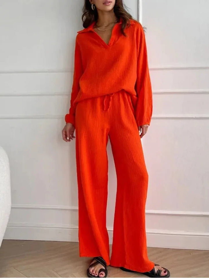 Mira Button-Up skjorta &amp; Culottes Set