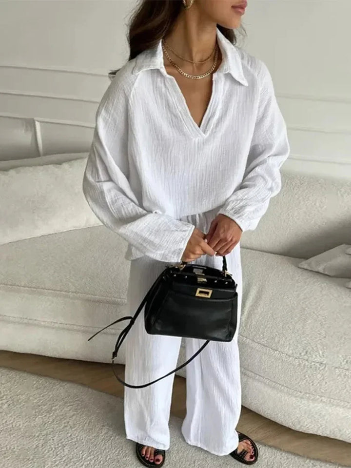 Mira Button-Up skjorta &amp; Culottes Set