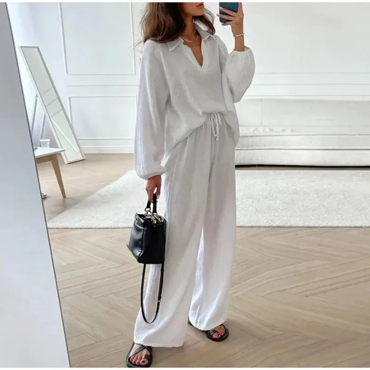 Mira Button-Up skjorta &amp; Culottes Set