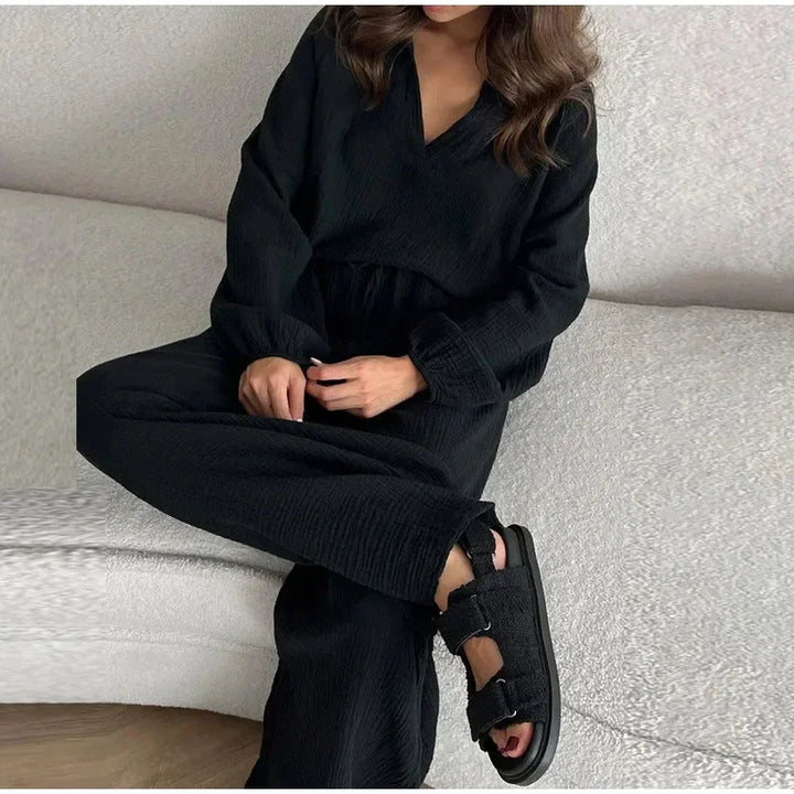 Mira Button-Up skjorta &amp; Culottes Set